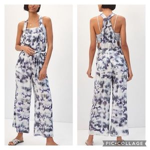 Cloth & Stone Belted Tie Dye Overalls for Anthro. Wore once, EUC.